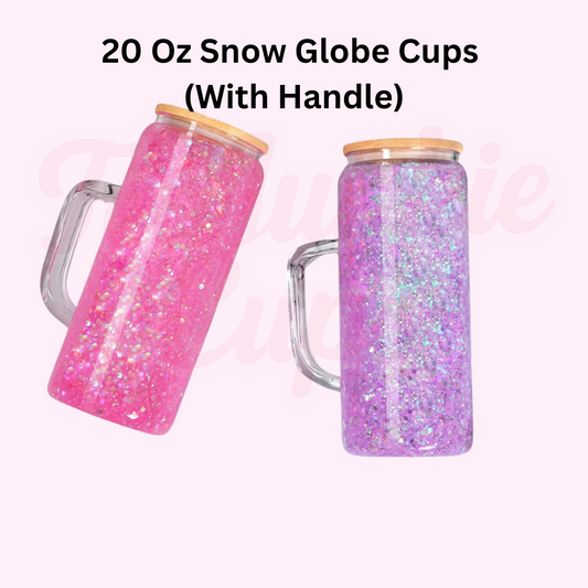 20 oz Acrylic Snow Globe ( with handle)